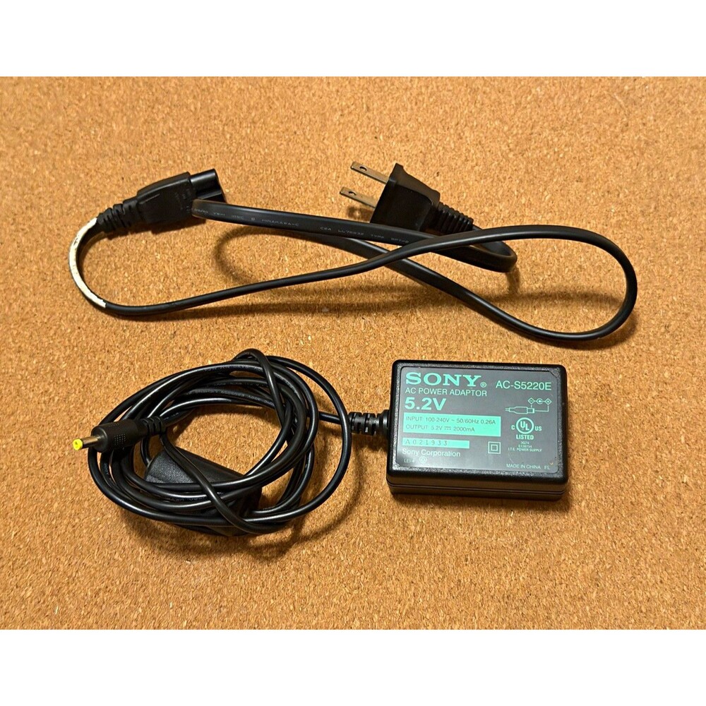Sony AC-S5220E AC/DC Power Adapter 5.2V Black Barrel Plug US AC Male